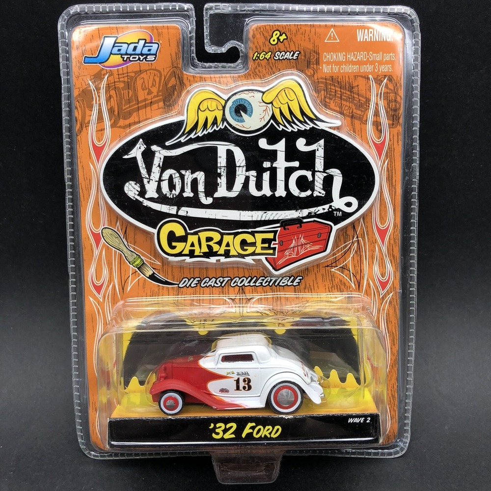 Jada Toys Von‎ Dutch Garage 32 1932 Ford White & Red #13 Diecast 1/64 Scale